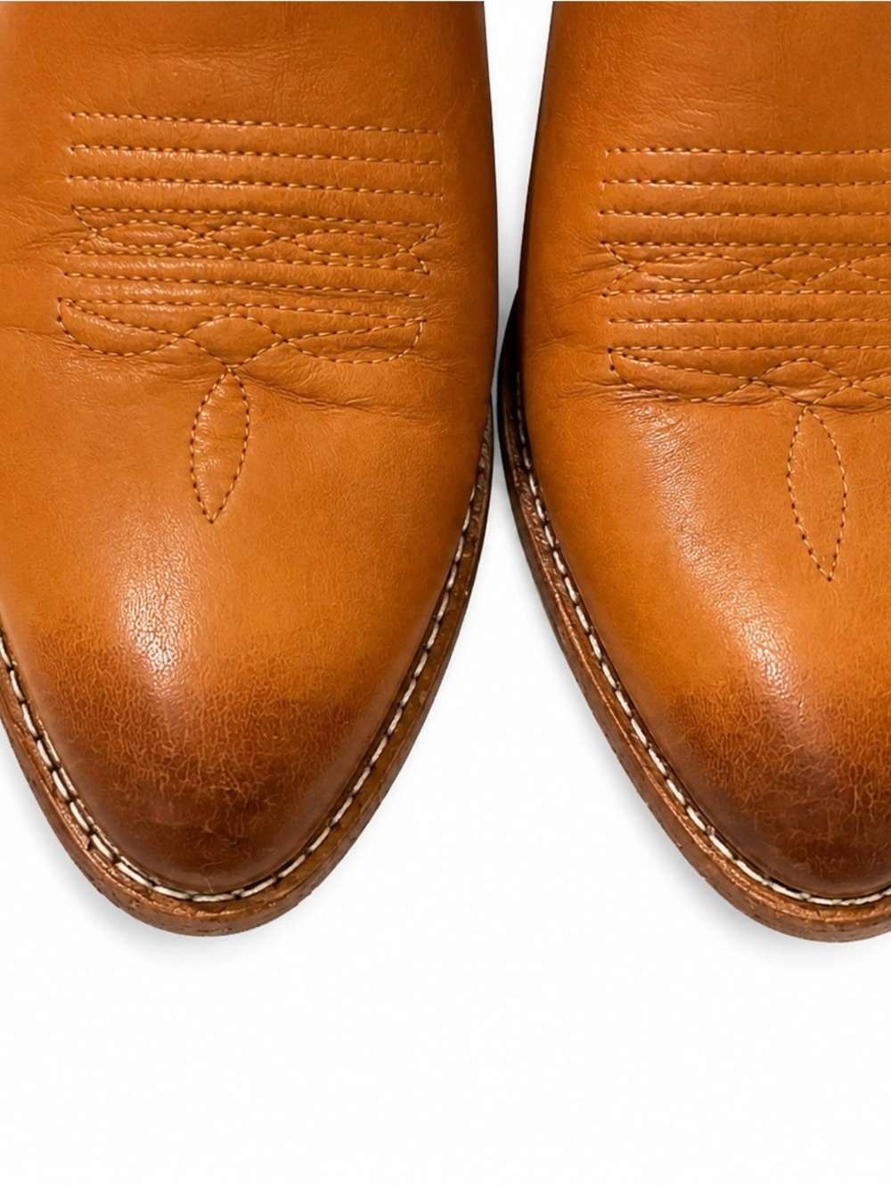 EUC!! Tecovas The Sophie Carmel/Tan Bovine Leather Mule Slide Size 7 Western - Picture 4 of 6